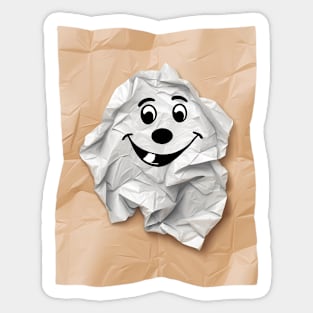 Crinkly paper Sticker